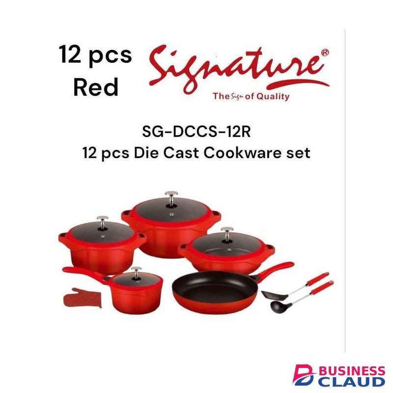 Signature 12PCs Non-Stick Die Cast Cookware Set