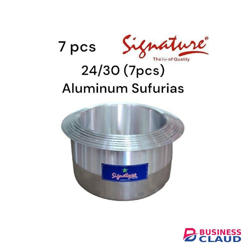 Signature 7pcs from size 24 to 30 Premier Range of Aluminium Cooking Pots Set Bigger Sizes Stainless steel Sufurias