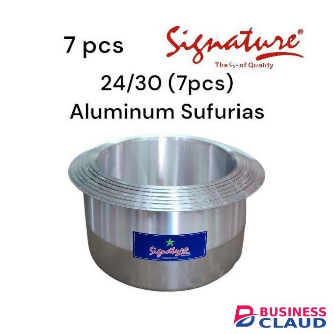 Signature 7pcs from size 24 to 30 Premier Range of Aluminium Cooking Pots Set Bigger Sizes Stainless steel Sufurias