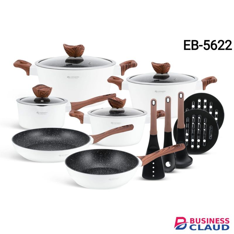 15pcs Non Stick Enamel Cook Ware With Induction Bottom