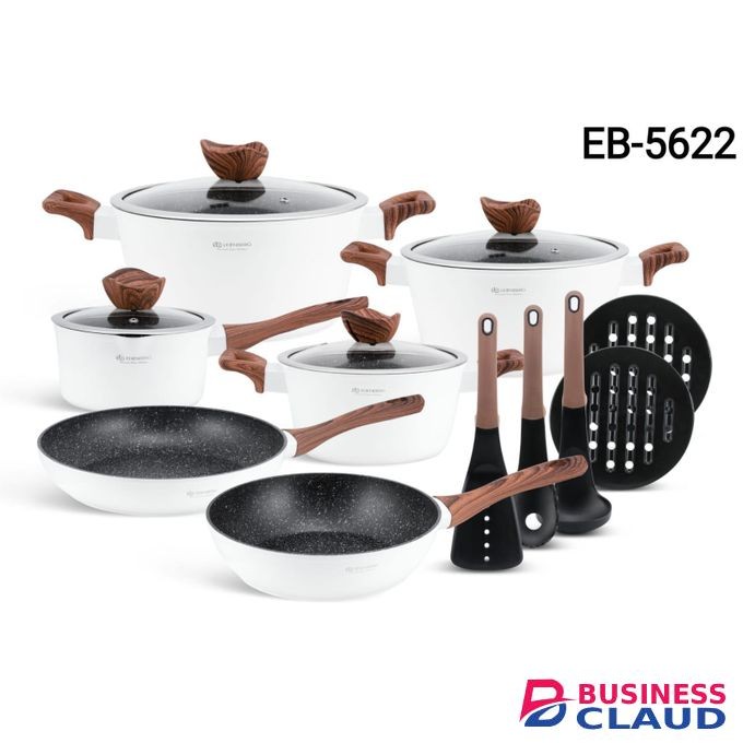 15pcs Non Stick Enamel Cook Ware With Induction Bottom
