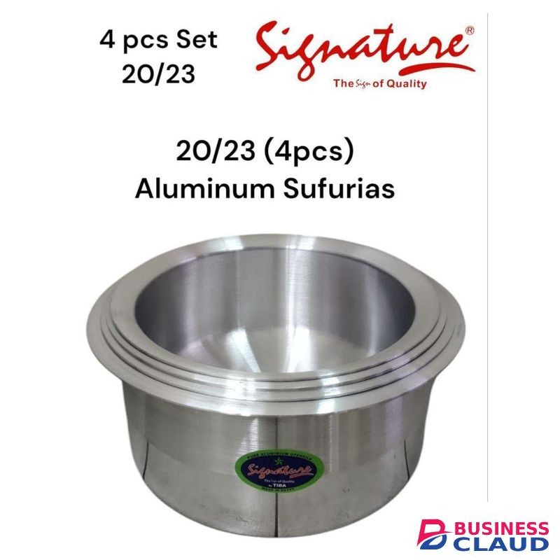 Signature 4PCs Set Durable 20/23 Aluminium Sufurias Cookware Set