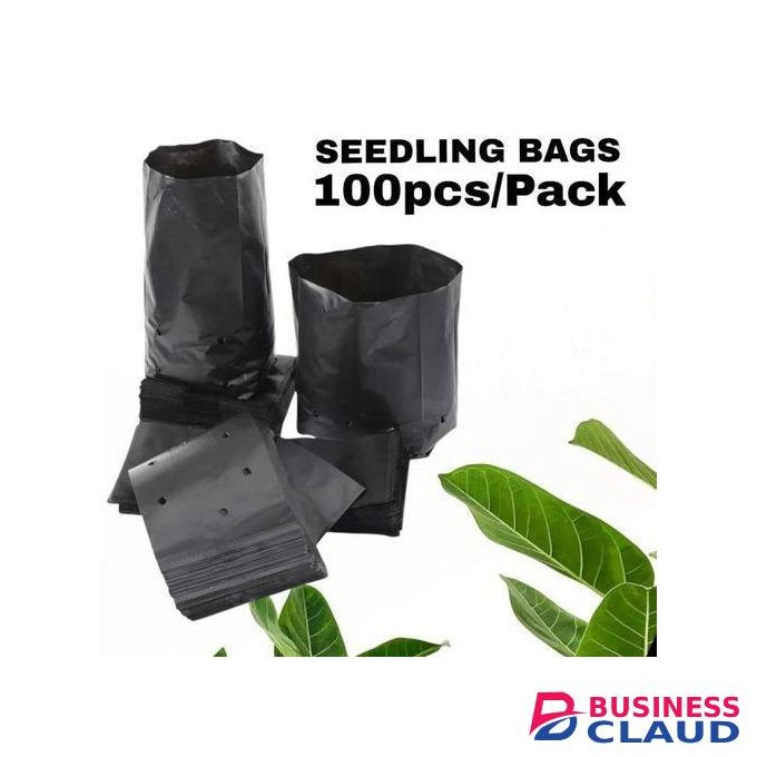 Eco-Friendly Biodegradable & Compostable Plastic Nursery Planting Seedling Bags- 100pcs