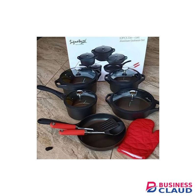Signature 12pcs Luxurious Heavy Nonstick Cookware Sufuria Set