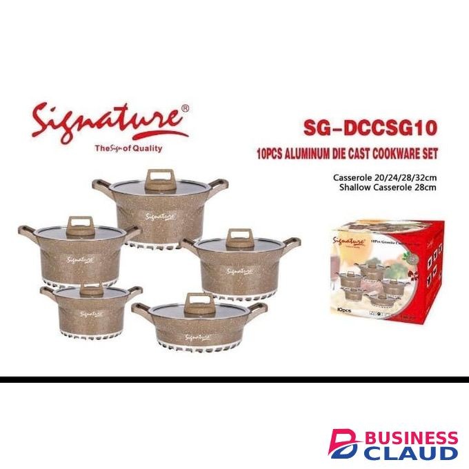 Signature High Quality Cookware Sufuria Set, Non Stick Granite Pots And Pans Set
