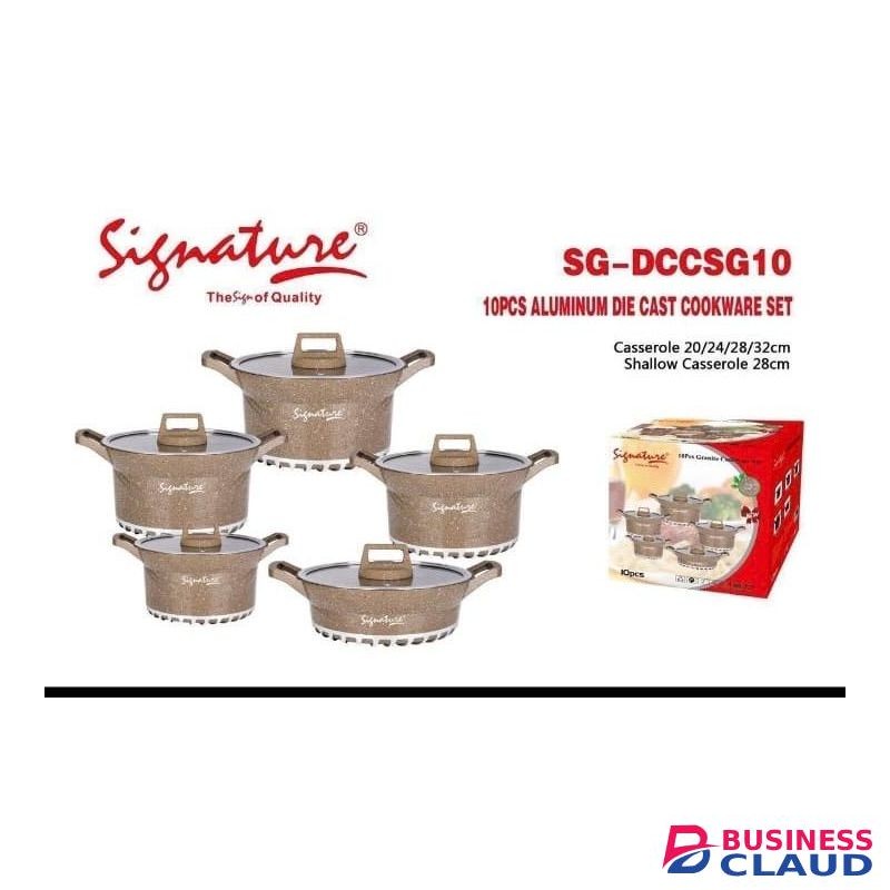 Signature High Quality Cookware Sufuria Set, Non Stick Granite Pots And Pans Set
