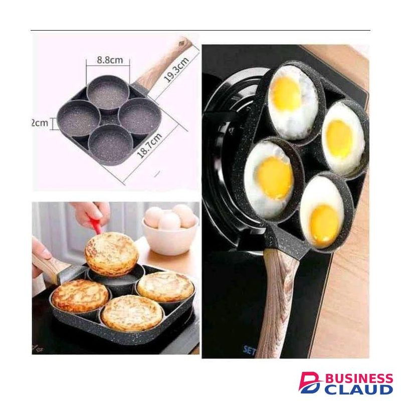 Multi purpose 4 Hole Omlet Pan For Burgers Eggs, Fried Eggs Pancake Pan