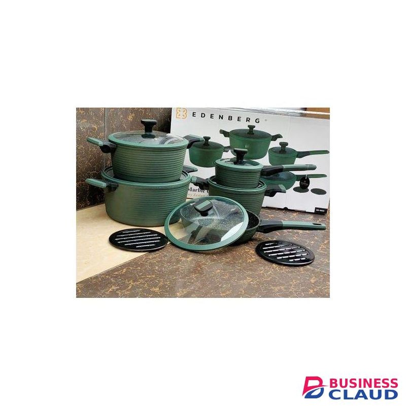 12pc Granite Nonstick Cookware Set Heavy