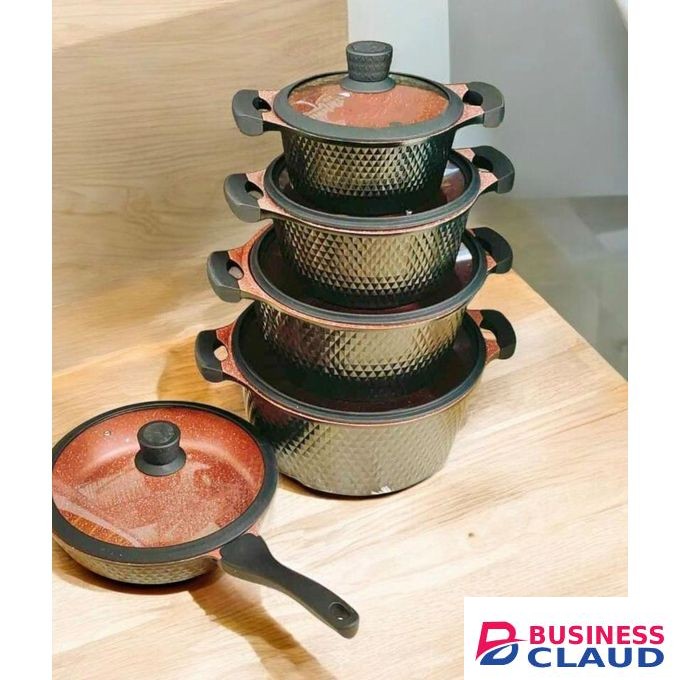 10pcs Non Stick Diecast Granite Cookware Set