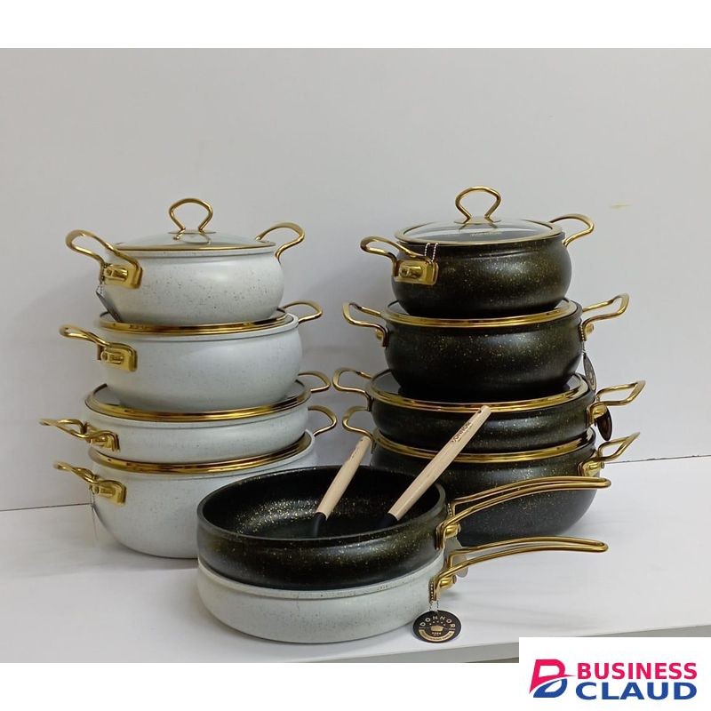 11pcs Donnor High quality Heavy Elegant Granite serving/ cooking pots