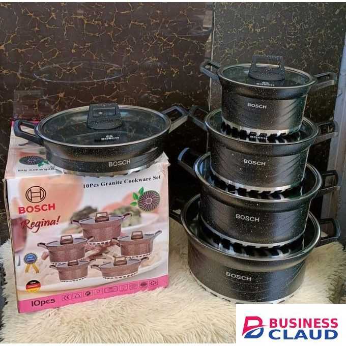 10-Piece Bosch Cookware Set – Premium German Quality Pots & Pans Collection