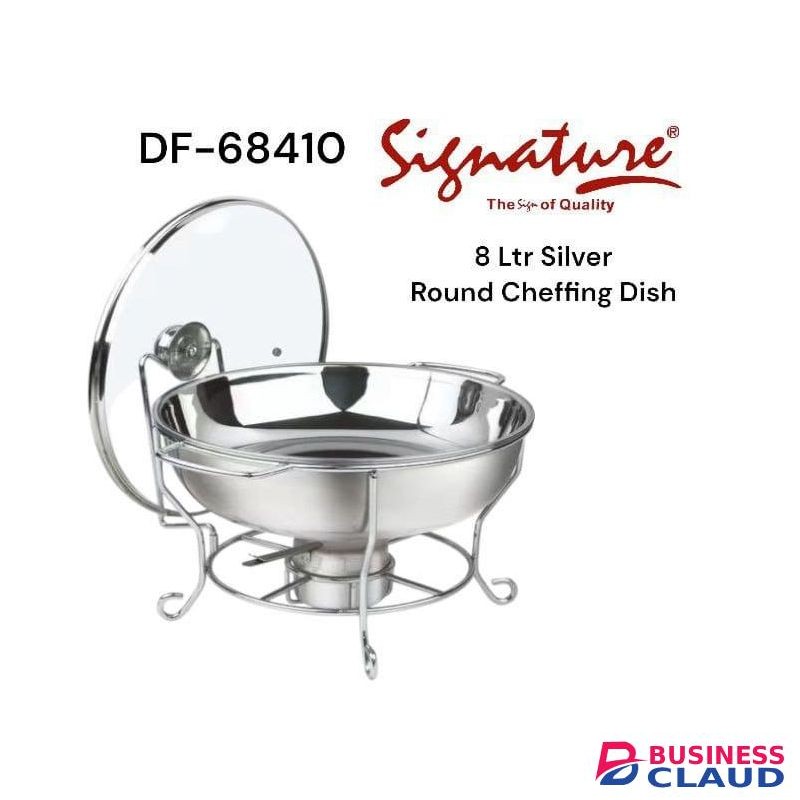 Signature 8Ltr Round Chaffing Dish For Home/ Professional Use