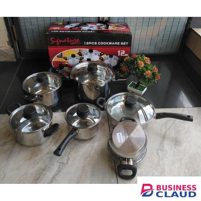 Signature 12 PCS Dishwasher Safe Cookware Set.