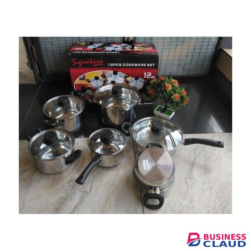 Signature 12 PCS Dishwasher Safe Cookware Set.