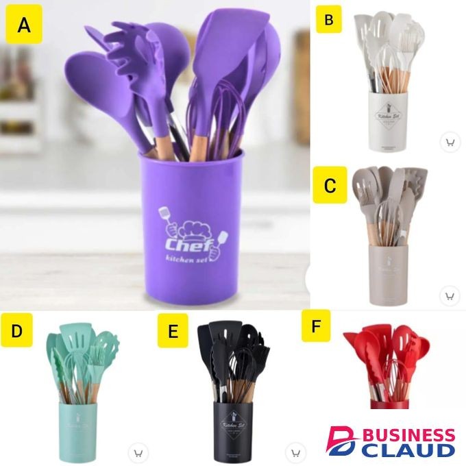 12-Piece Kitchen Spoon Set – Cooking Utensils Set with Heat-Resistant Handles for Home & Restaurant Use