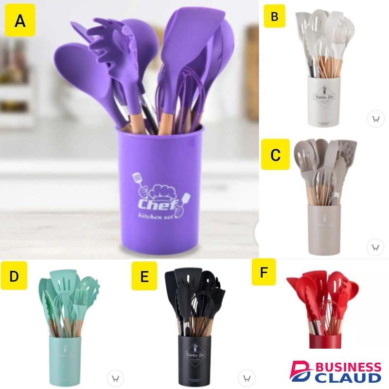12-Piece Kitchen Spoon Set – Cooking Utensils Set with Heat-Resistant Handles for Home & Restaurant Use