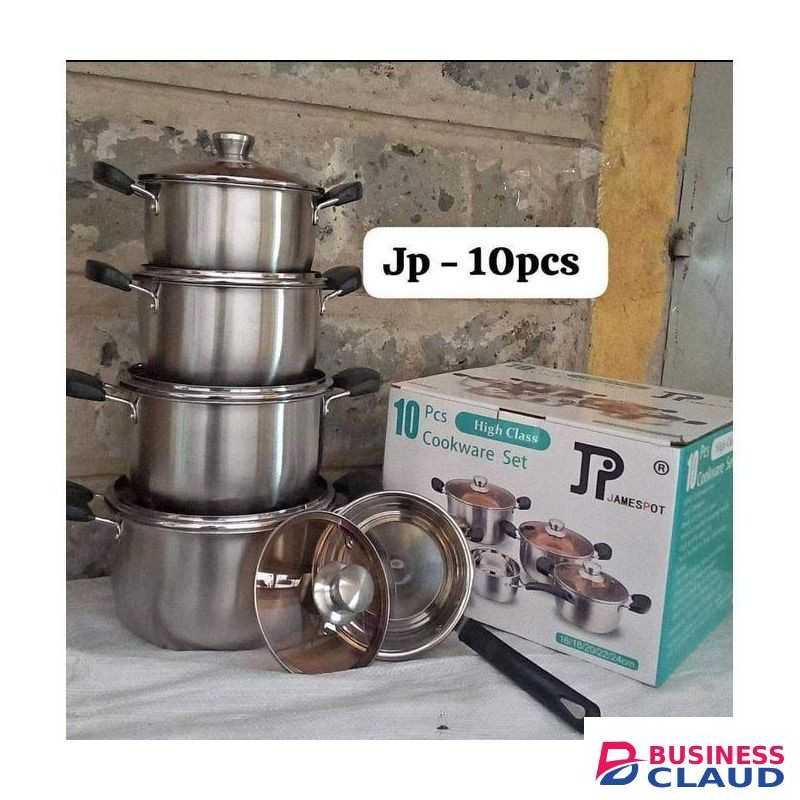 10 Pcs stainless steel Cook Ware Set 5 sufurias + 5 lids