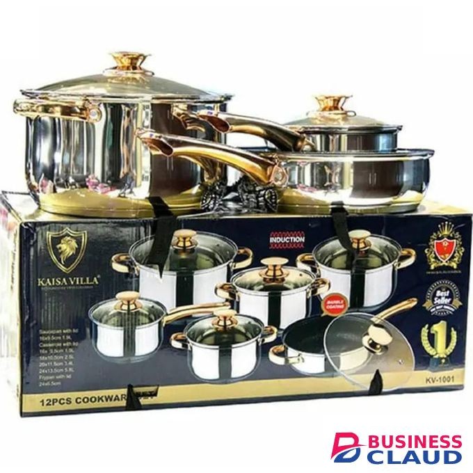 12 PCs kaisavilla Stainless Cookware Set- Good Quality Highly Recommended