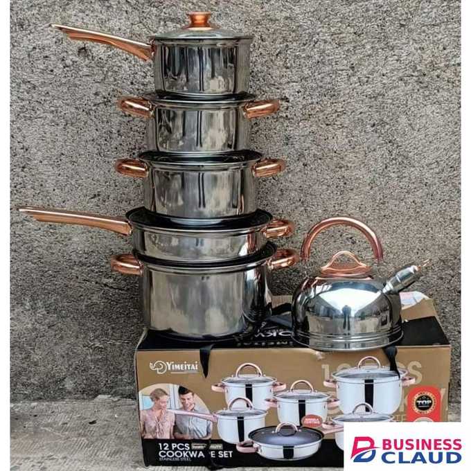 Yimeitai 12pc Stainless Steel Cookware Set