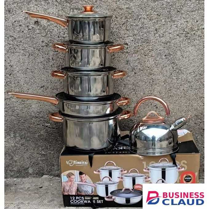 Yimeitai 12pc Stainless Steel Cookware Set