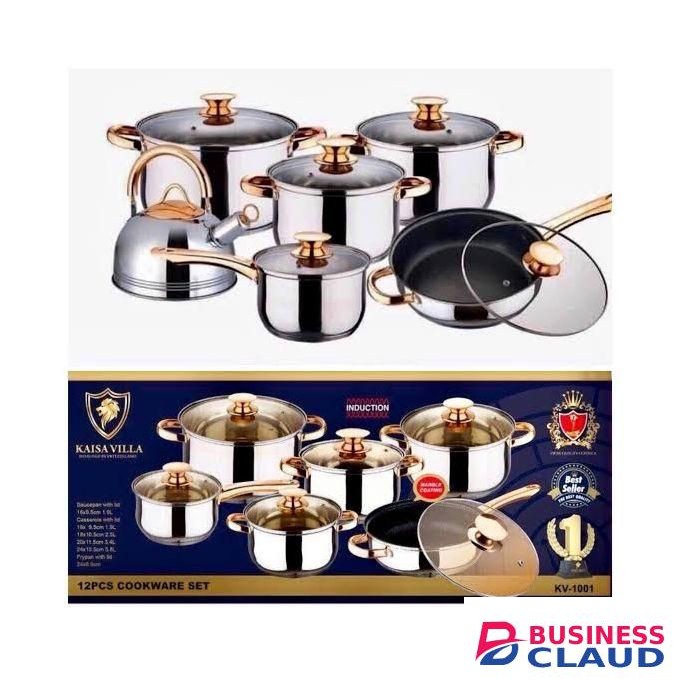 Share this product 12pcs Kaisavilla Stainless Steel Cookware Set