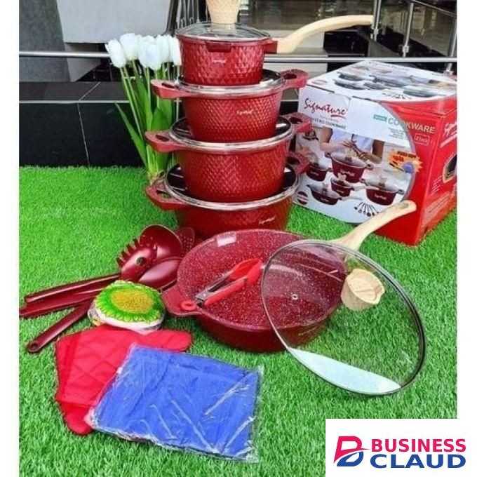 Signature 21 Pcs Die Cast Nonstick Cookware Set SG-DCCSD-21