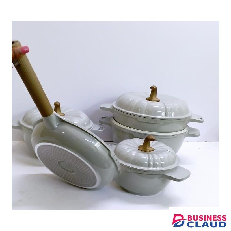 9PCS Pumpkin Granite Cookware Set