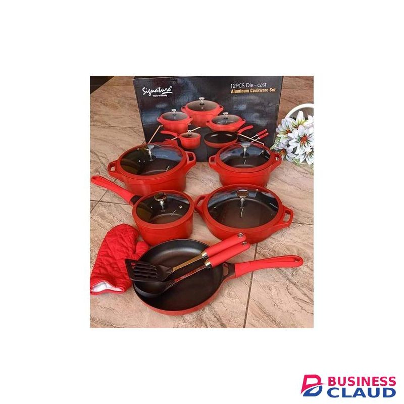 12pcs Heavy Nonstick Cookware Sufuria Set