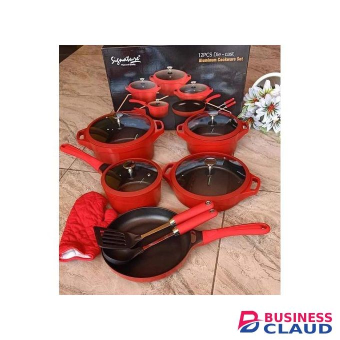 12pcs Heavy Nonstick Cookware Sufuria Set