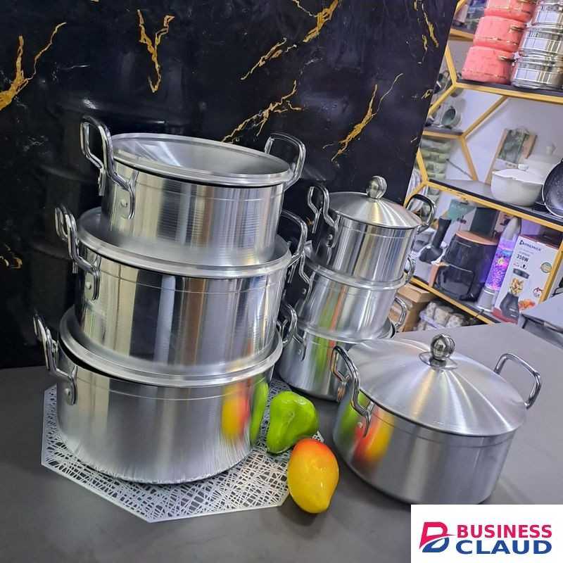 14Pcs(7 pots+7 lids) Heavy duty Stainles Aluminium Cooking Pot Sufuria set