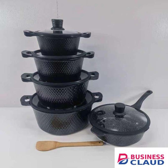 11pc Cookware with Silicone lid covers