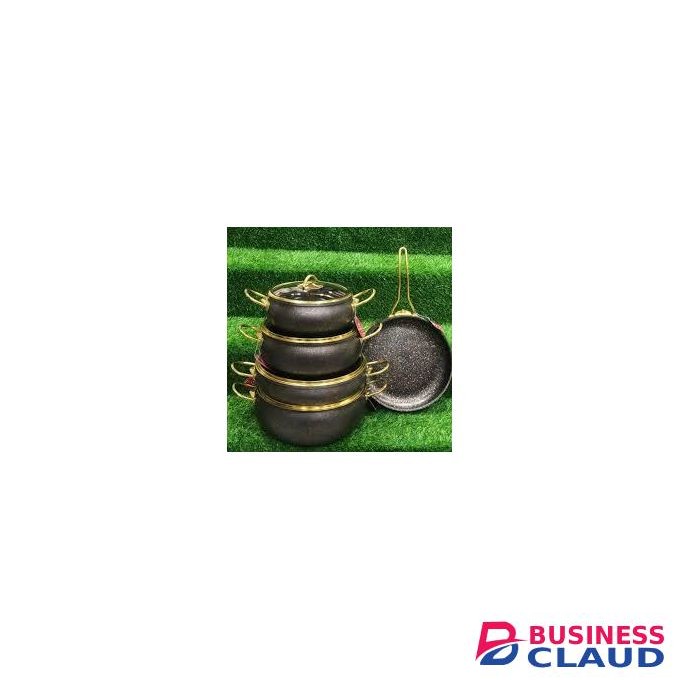 Donnor Granite Cookware Set 11pcs: Layer 1 Crystal Particle Nonstick Coating, 2 Granite Crystal,3 Non Stick Coating, 4 Base Coating,5 European Standard Aluminum Alloy,6 External Coating