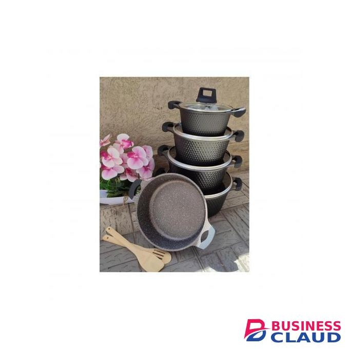 12pcs Marble Coated Non Stick Cookware Set