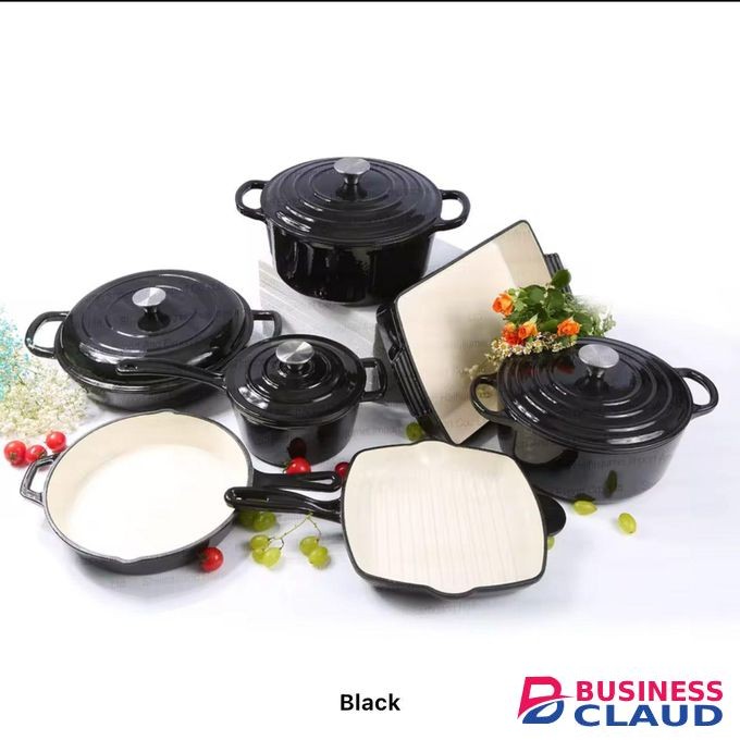 11pc Non Stick Cast Iron Cookware Set