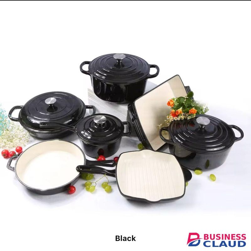 11pc Non Stick Cast Iron Cookware Set