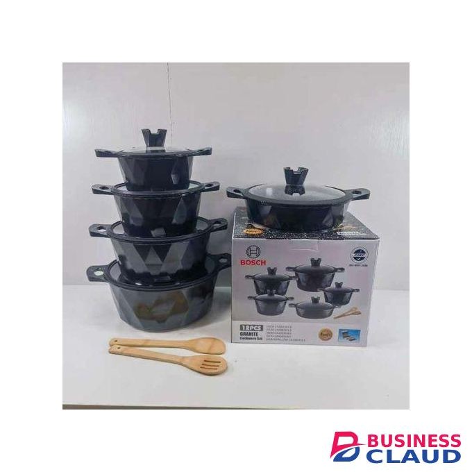12 Pcs Cookware With Silicon Lid Covers