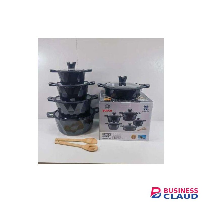 12 Pcs Cookware With Silicon Lid Covers