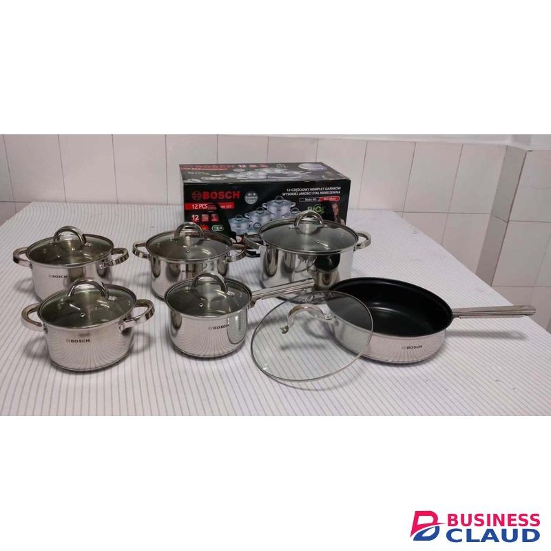 12PC Bosch Stainless Steel COOKWARE