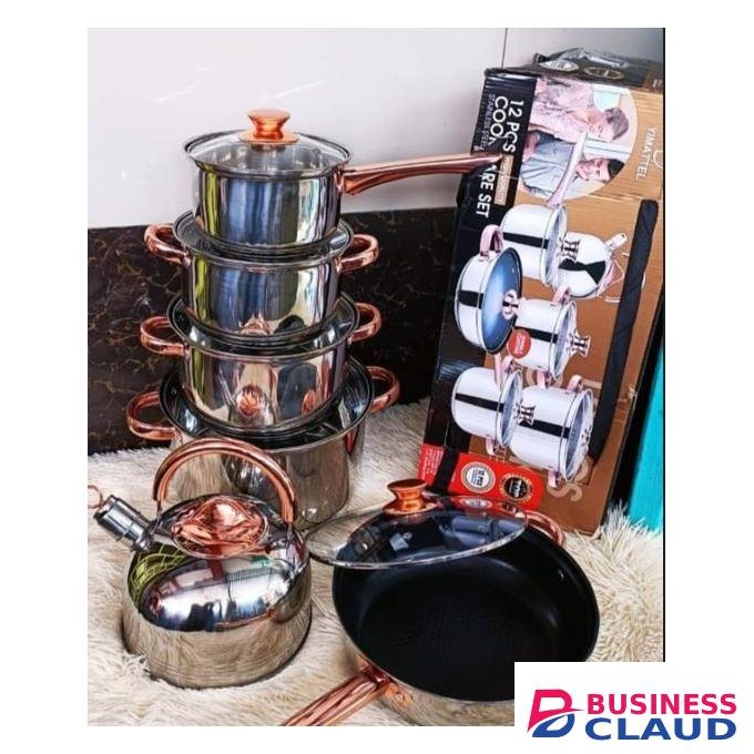 Yimeitai 12pc Stainless Steel Yimattel Cookware Set Cooking Pot