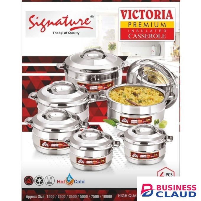 Signature Victoria 6-Piece Stainless Steel Hotpot Set – 1500ml to 10000ml