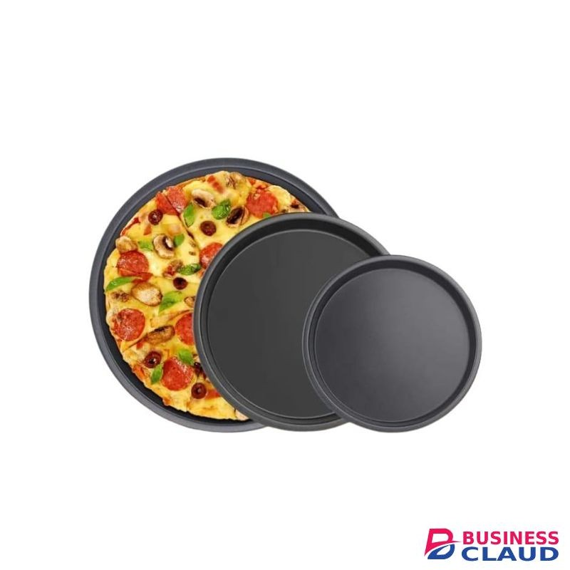 Premium 3 PIECES PIZZA PAN SET CARBON SET NONSTICK MATERIAL