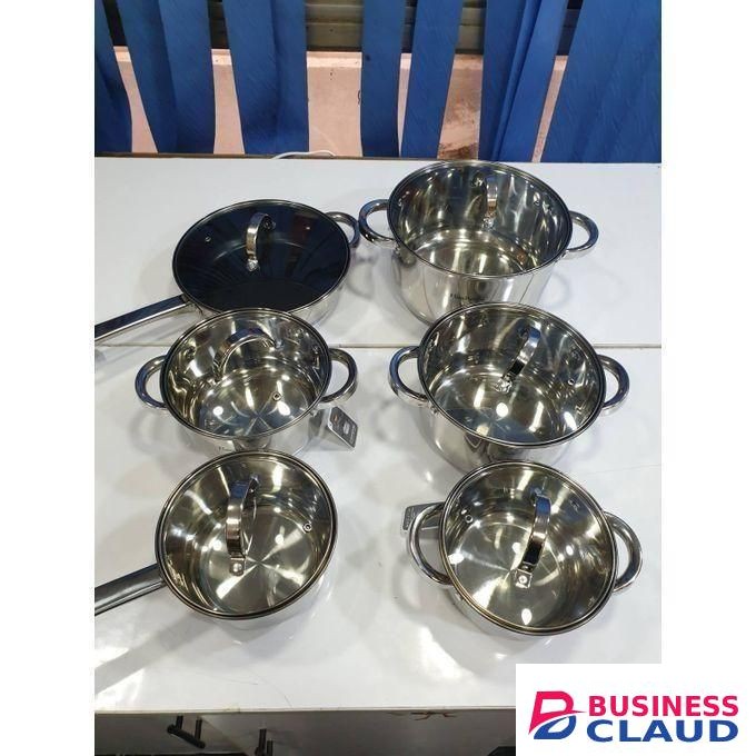 12 PCs Induction Base Stainless Steel Cookware set with Lids