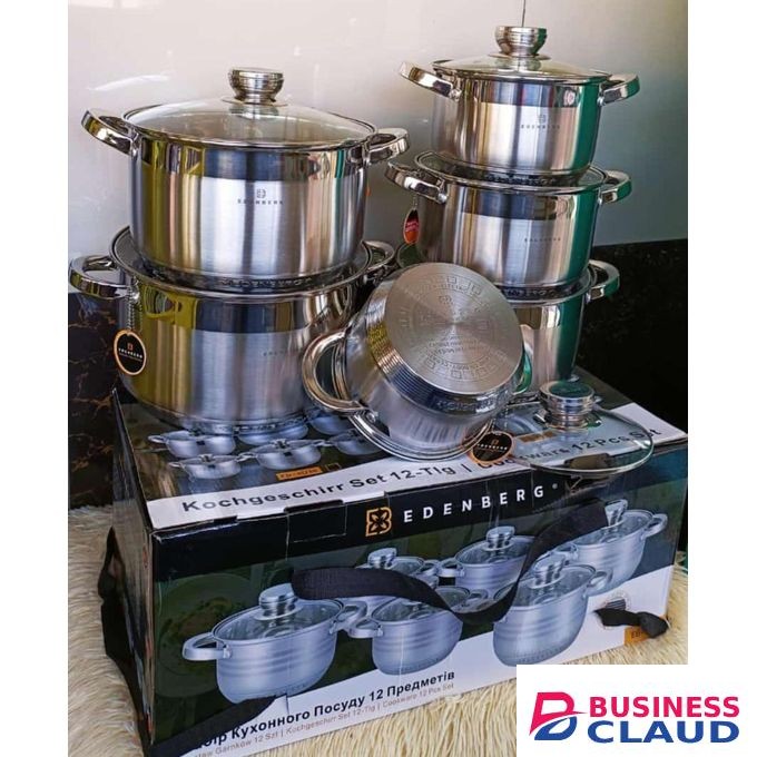 12 pcs Stainless Steel Cookware set