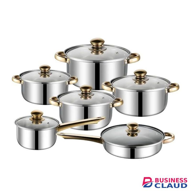 12 pcs stainless Steel frying pan nonstick