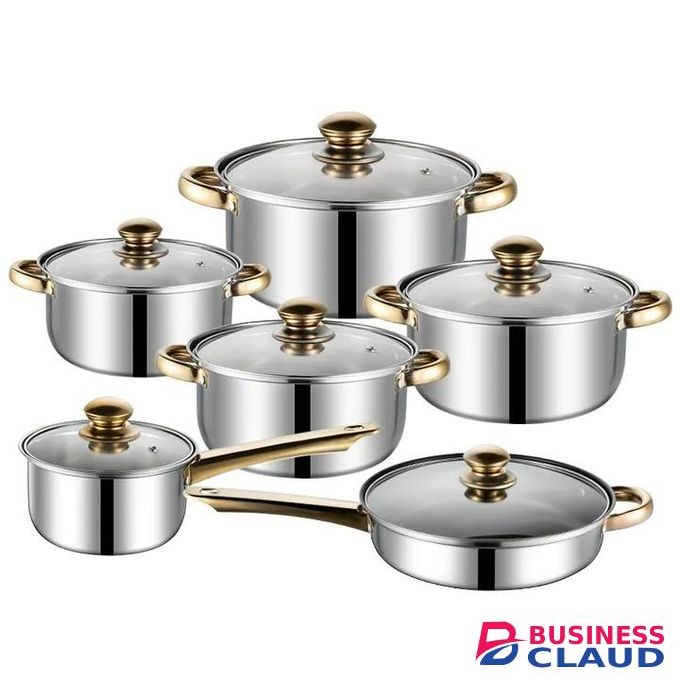 12 pcs stainless Steel frying pan nonstick