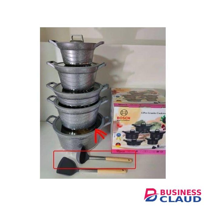 12pc Bosch Cookware With Silicone Lids