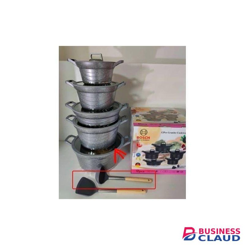12pc Bosch Cookware With Silicone Lids