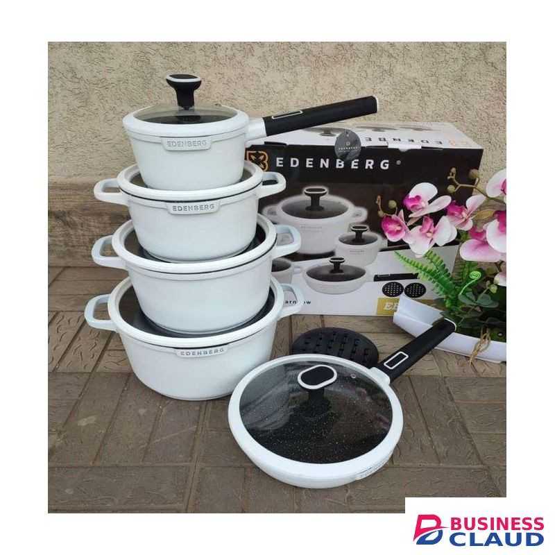 EDENBERG 12pc Granite Nonstick Cookware Set Heavy