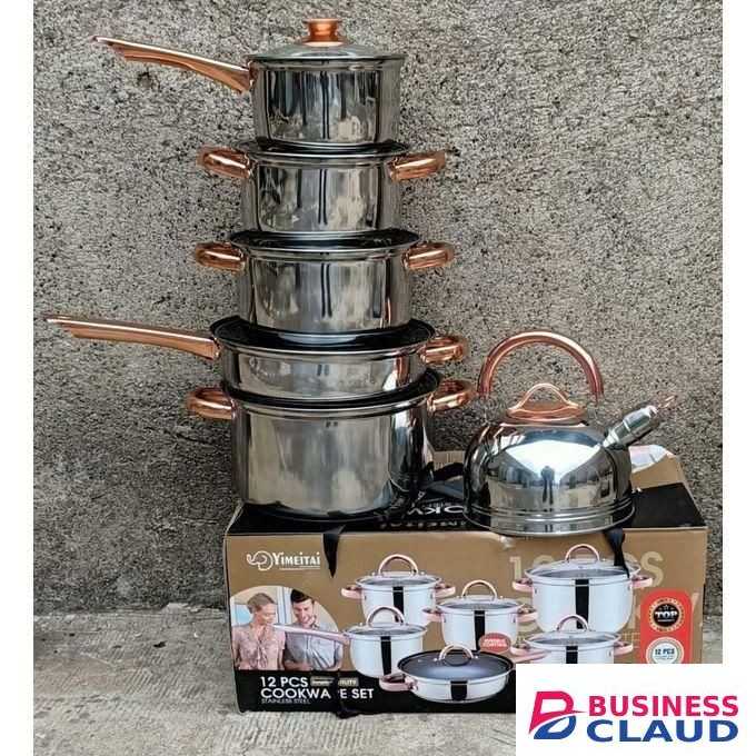 Yimeitai 12 pcs stainless cookware Share this product Yemitei 12 pcs stainless cookware