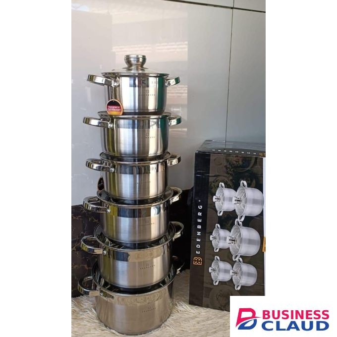 12 pieces stainless steel Edenburg cookware set